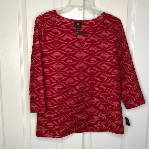 JM COLLECTION Holiday Blouse - Picture 1 of 6